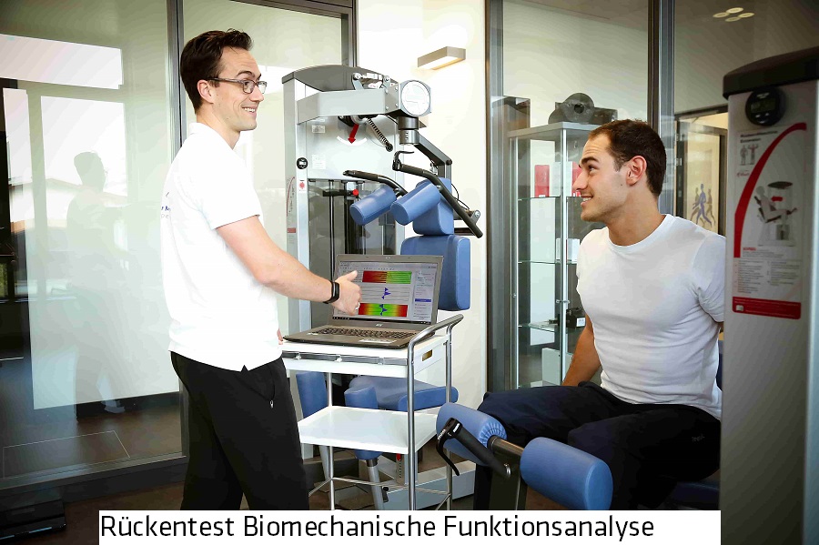 Durchführung des Rückentests Biomechanische Funktionsanalyse der Wirbelsäule